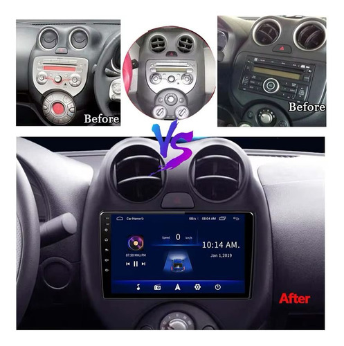 Multimedia Nissan March Versa Carplay Android Auto Negro
