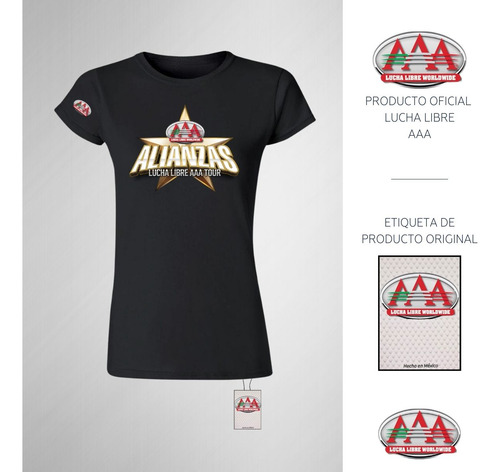 Playera Deportiva Mujer Lucha Libre Aaa Alianzas