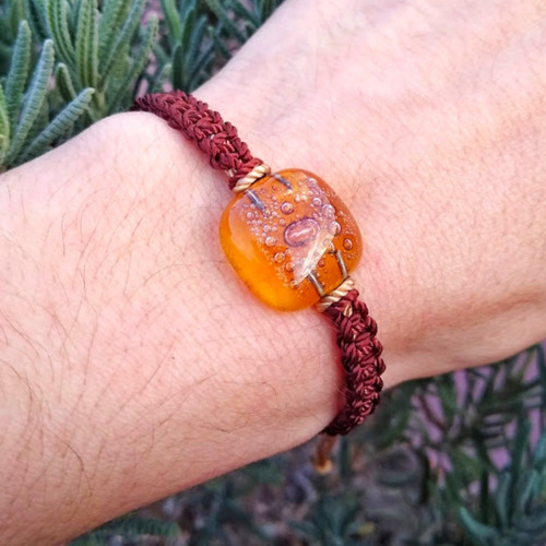 Imagen 3 de 5 de Pulsera Tejida Macramé Soda Burbuja