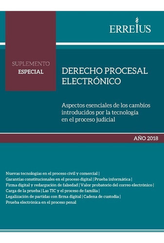 Derecho procesal electrónico - Erreius, de Coordinación editorial: Camps, Carlos E. y Quadri, Gabriel H.. Editorial ERREIUS en español