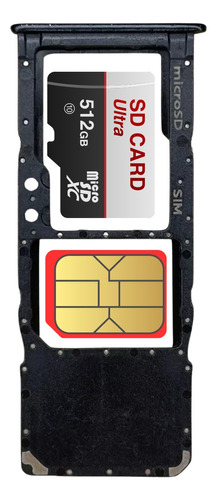 Bandeja Porta Sim Chip Compatible Samsung A51 Simple Sim 