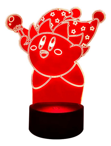 Lámpara 3d App Incluida Kirby Mago 