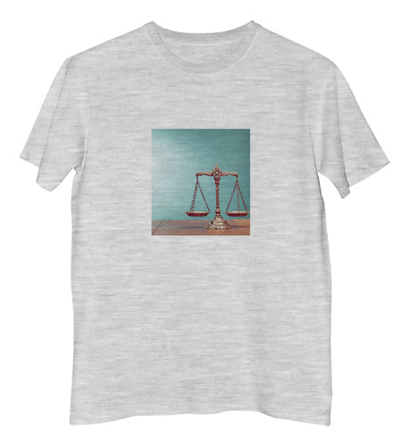 Remera Hombre Abogacia Balanza De Justicia Turquesa