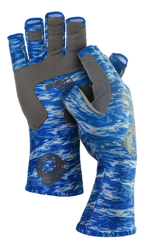 Fish Monkey Fm11-grwtrcam-l - Guantes De Medio Dedo, Color V