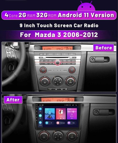 Radio Android Carplay 2+32 Mazda 3 Primera Generación