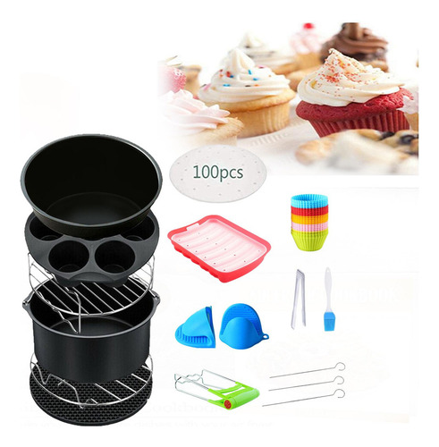 A 13 Piezas Air Fryer Airfryer Kit De Accesorios 6 Pulgadas