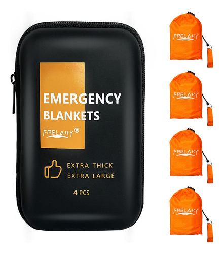 Frelaxy Paquete De 2/4 Mantas De Emergencia, Extra Gruesas