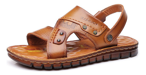 Chanclas De Cuero Para Hombre, Sandalias Para Caminar