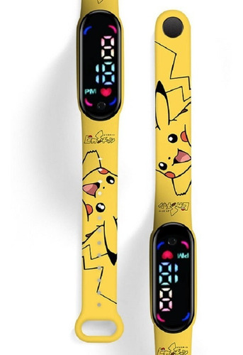 Reloj Led Pokemon Pikachu Digital Niños Envío Inmediato
