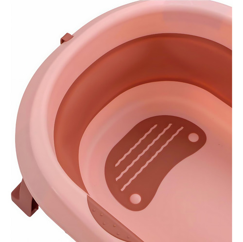 Kit Banheira De Bebê Infantil Dobrável Com Caminha De Banho Cor Rosa Cama Rosa