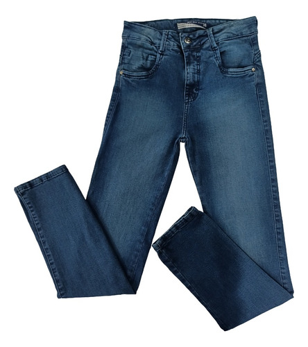 Best West-jeans Recto Jamaica Tiro Alto 1230 Azul