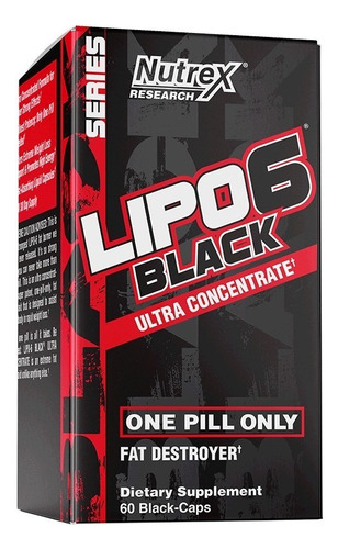 Lipo-6 Black Ultra Concentrate Nutrex 60 Caps Termogénico Sabor Sin sabor