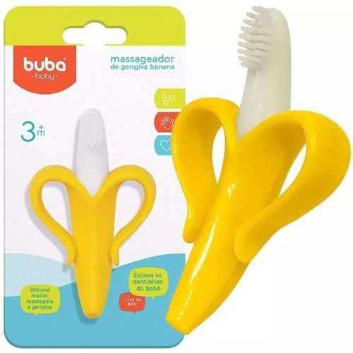 Imagem 1 de 4 de Massageador De Gengiva Banana Perfeito Para Bebês Buba