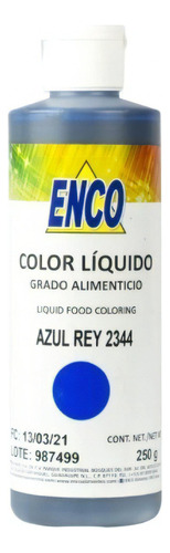 Colorante Liquido Azul Rey 250 Ml Enco Aerografo 2344-250