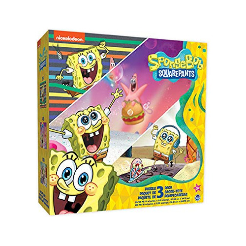 Spongebob Squarepants - Rompecabezas 3 En 1 Para Niños. Re.