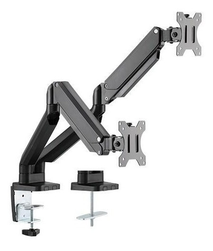 Rack Soporte Ergonómico Doble Brazo Para 2 Monitor 17 A 27