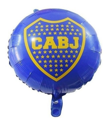 Globos Boca Juniors Metalizados 45cm X5unidades