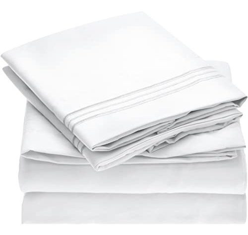 Mellanni King Size Sheet Set - Lujoso Hotel 1800 Ropa Gap2m