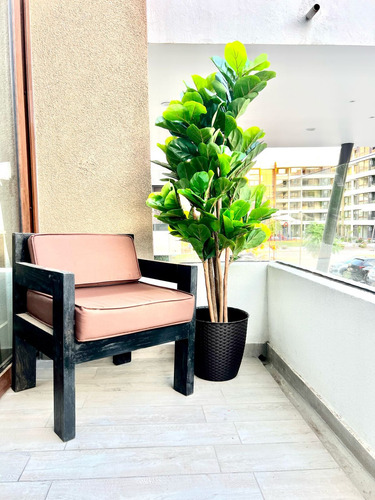 Planta Artificial Ficus Lyrata 150 Cm 180 Hjs / Arbusto Real