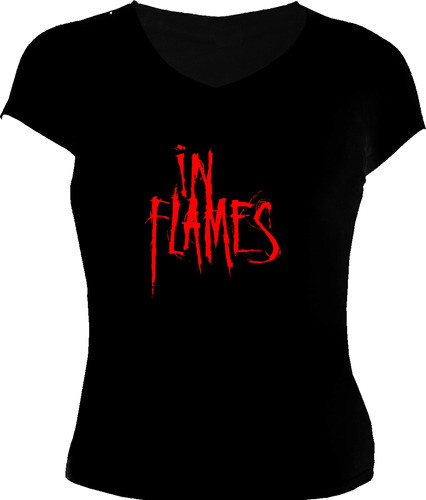 Blusa In Flames Dama Rock Metal Tv Camiseta Urbanoz
