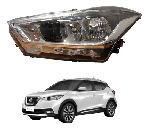 Farol Nissan Kicks 17/21 Lado Esquerdo S/led 260605ra2a