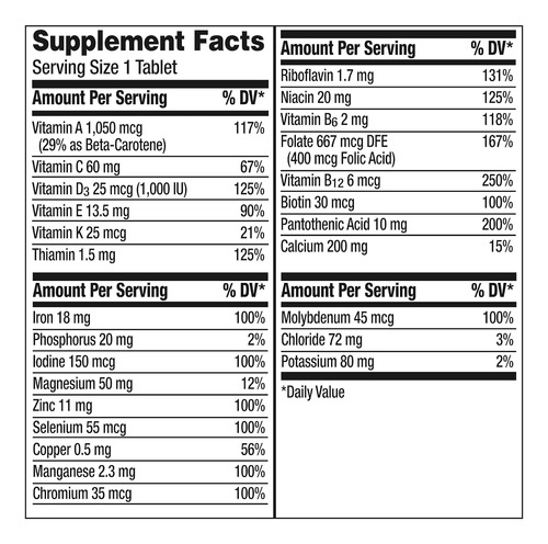 Centrum Adults Multivitaminas Completo Americano 200tabletas Sin Sabor