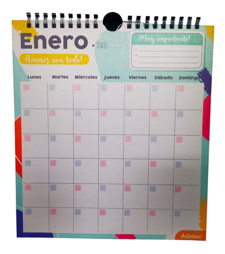Calendario Planificador Anual Mural + 4 Lapices Paper Mate