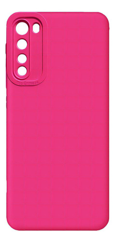 Capa Capinha Case De Silicone Para Motorola Moto Edge Cor Rosa Neon Nome Do Desenho Liso