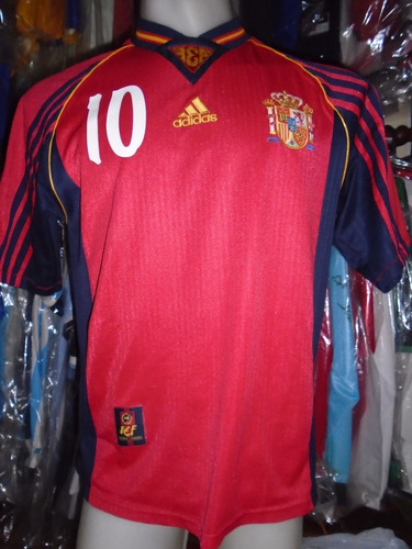 Camiseta España Mundial Francia 98 1998 Raúl #10 Real Madrid