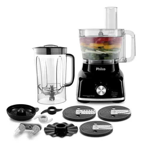 Multiprocessador Philco 1700W 9 em 1 Preto PMP1600P