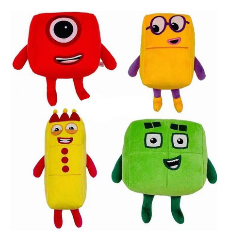 4pcs/set Numberblocks Muñeca Peluche Juguete Niños Regalo A