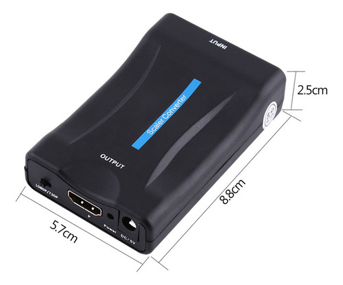 Conversor De Vídeo Scart Para Adaptador 720p 1080p Com Cabo