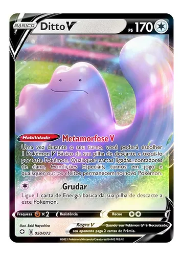 Carta Pokémon Ditto Vmax Shiny Destinos Brilhantes