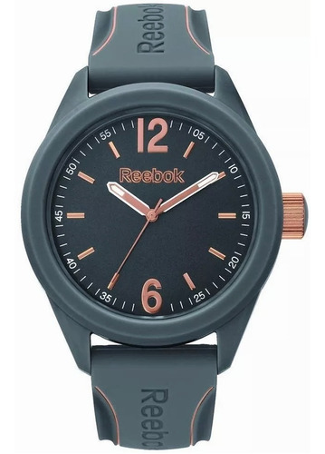 Reloj Reebok Sport Silicona Gris Y Oro Rosa Original Unisex