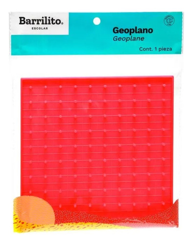 Geoplano Plástico Didáctico 16 X 16 Cm