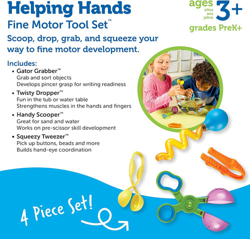 Learning Resources Helping Hands Fine Motor Tool Set Toy ...