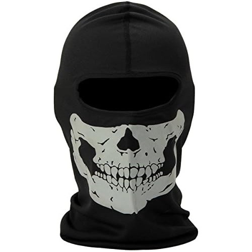 Black Ghosts Balaclava Skull Full Face Mask Cosplay Par...