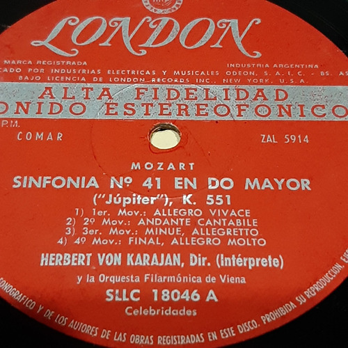 Sin Tapa Disco Von Karajan Orq Viena Mozart Haydn Cl0