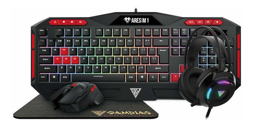 Combo Gamer Gamdias Poseidon M2 4 In 1 Abnt2