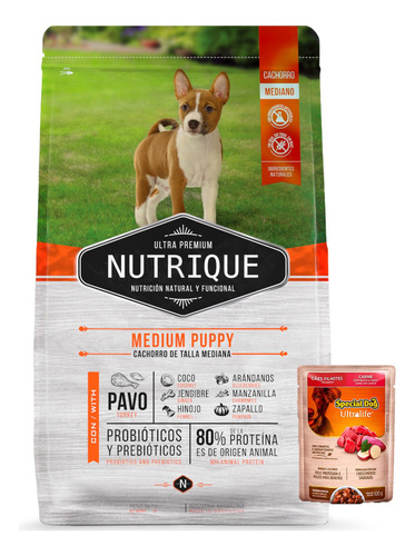 Alimento Perro Nutrique Cachorro Mediano 3 Kg + Promo!