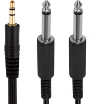 Comprar Cable De Audio 1 Mini Plug 3,5mm Stereo A 2 Plug 6,5mm Mono 