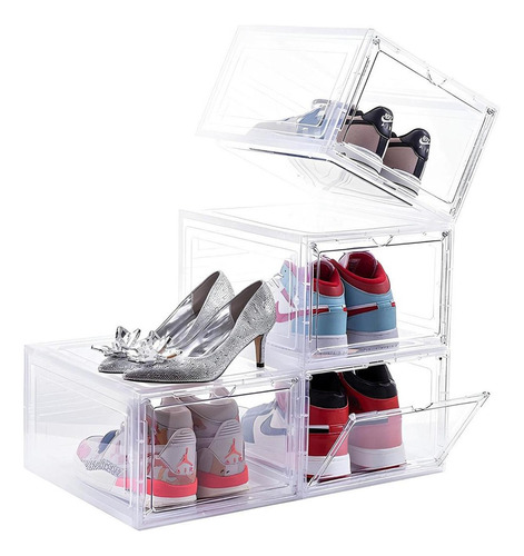 Caja Organizadora De Zapatos Set X2 Casatua Apilable Premium