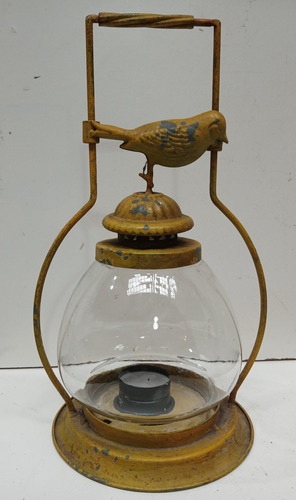 Farol Antiguo De Hiuerro A Vela. Funcionando Negro (Usado)