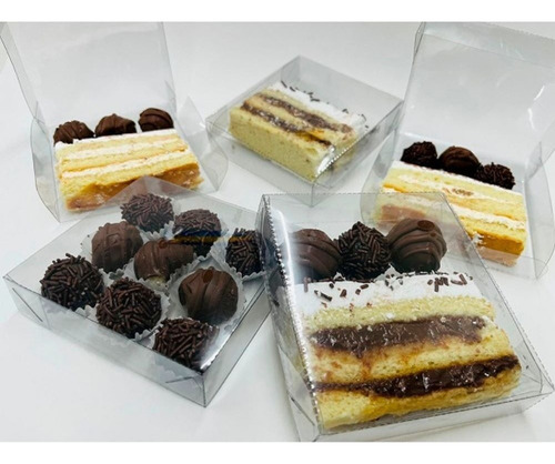 Imagem 6 de 7 de Embalagem Acetato Para Fatia De Bolo Slice Cake 50 Unidades
