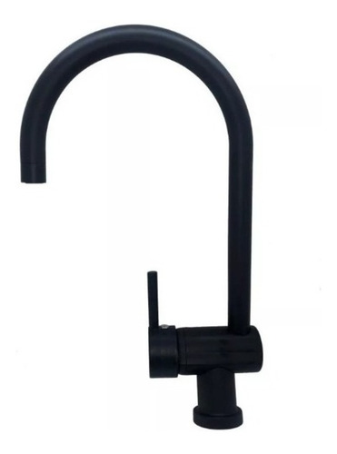 Imagen 2 de 3 de Grifo de cocina monocomando Peirano Black Velvet 20-190 negro acabado mate