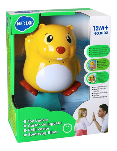 Imagen 2 de 2 de Castor Juego Para Baño Con Luz A Pila Hola 8102 Educando