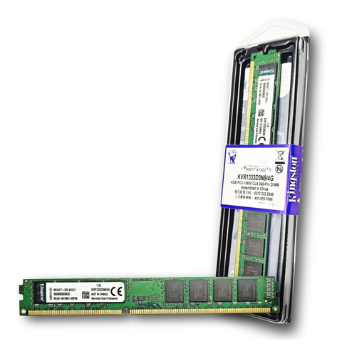 Imagen 1 de 1 de Memoria Pc 4gb Ddr3 Pc3-10600 Kingston 240pin Full Compatibl