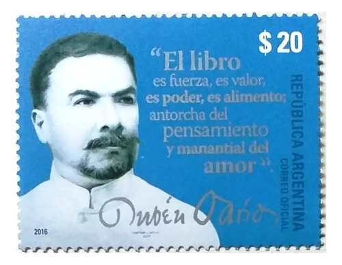 2016. 100 Años Del Fallecimiento De Rubén Darío. Mint