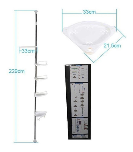Imagen 5 de 5 de Organizador Para Baño Tipo Esquinero & Regalo