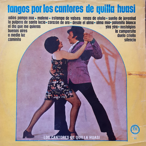 Vinilo Los Cantores De Quilla Huasi (tangos)